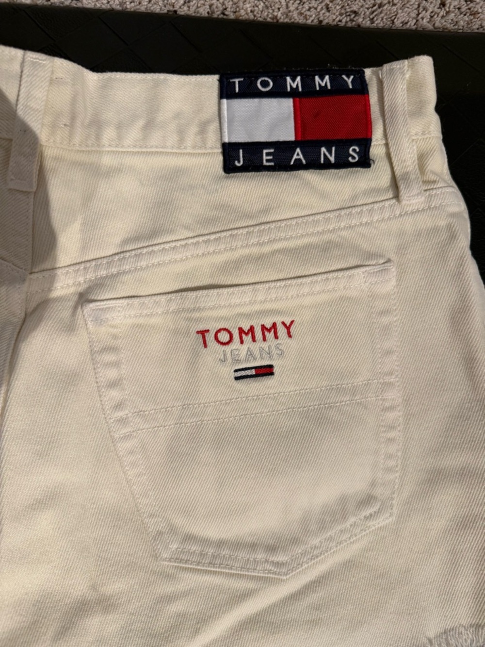 Tommy Hilfiger pale yellow vintage style high rise shorts